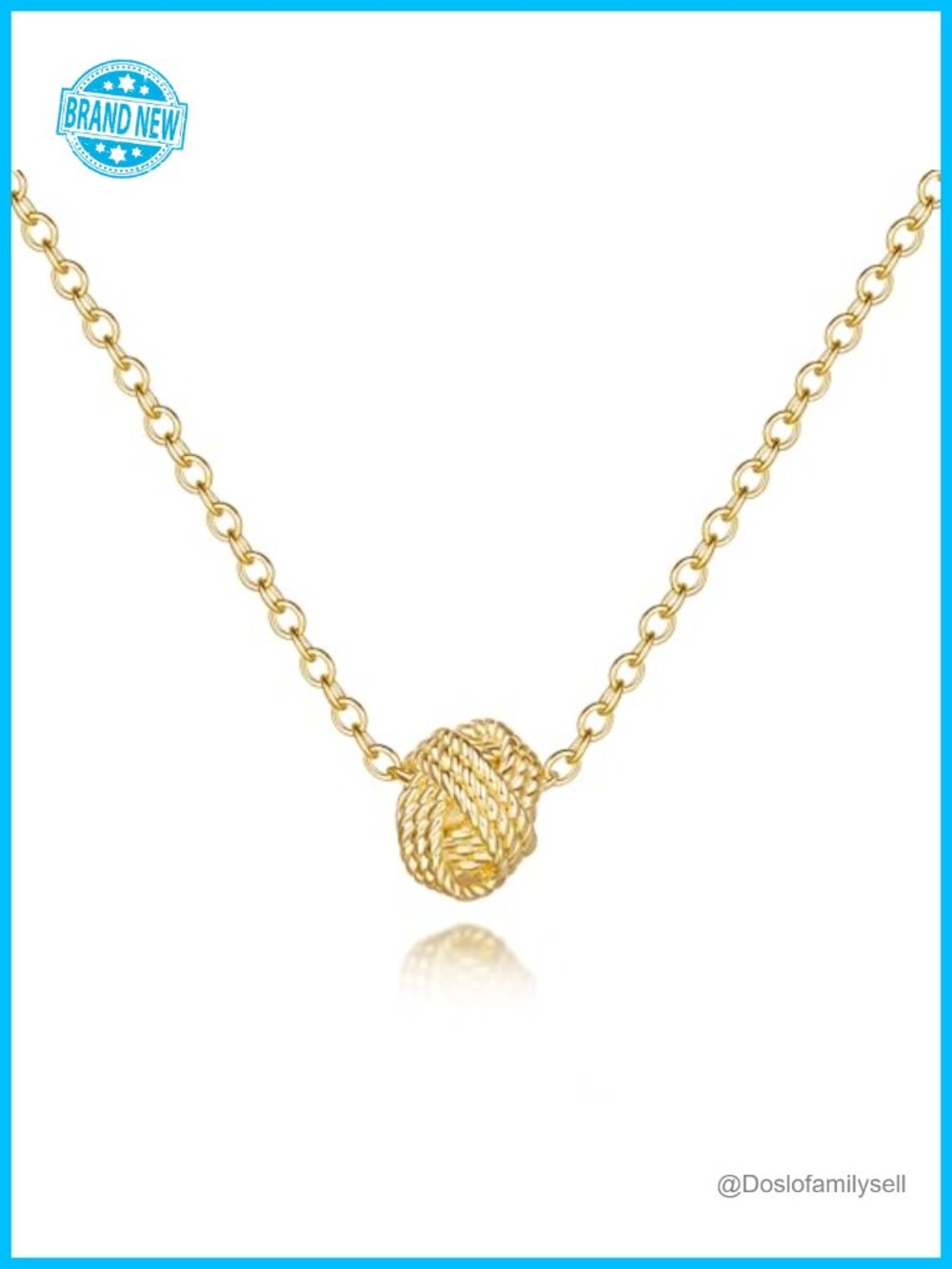14K Gold Plated Woven Sphere Pendant Necklace for Women